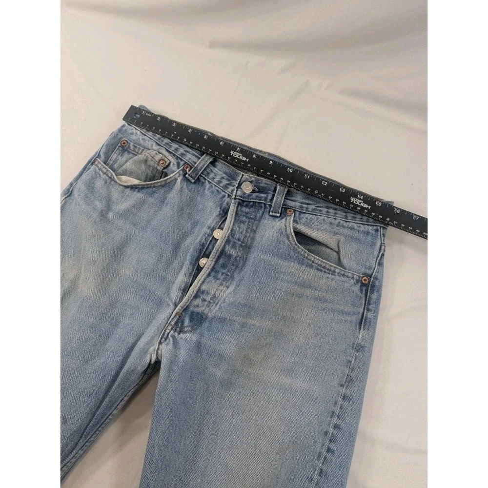 VTG Levi's 501xx Jeans Made in USA April 1991 Light Wash Blue 32x31 (34*34 Tag